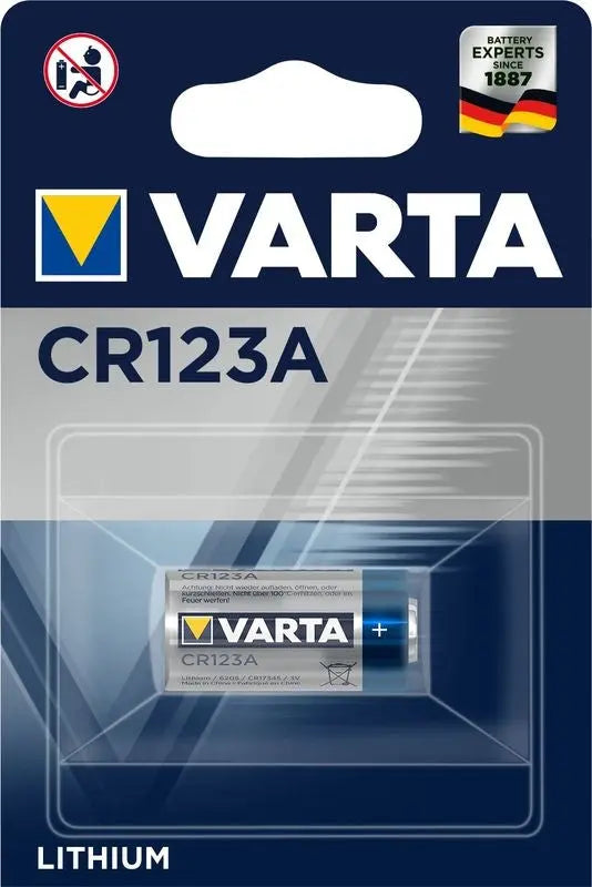 VARTA Batterie Lithium CR123A,3V 6205301401 1600 mAh 1 Stück Idealshop