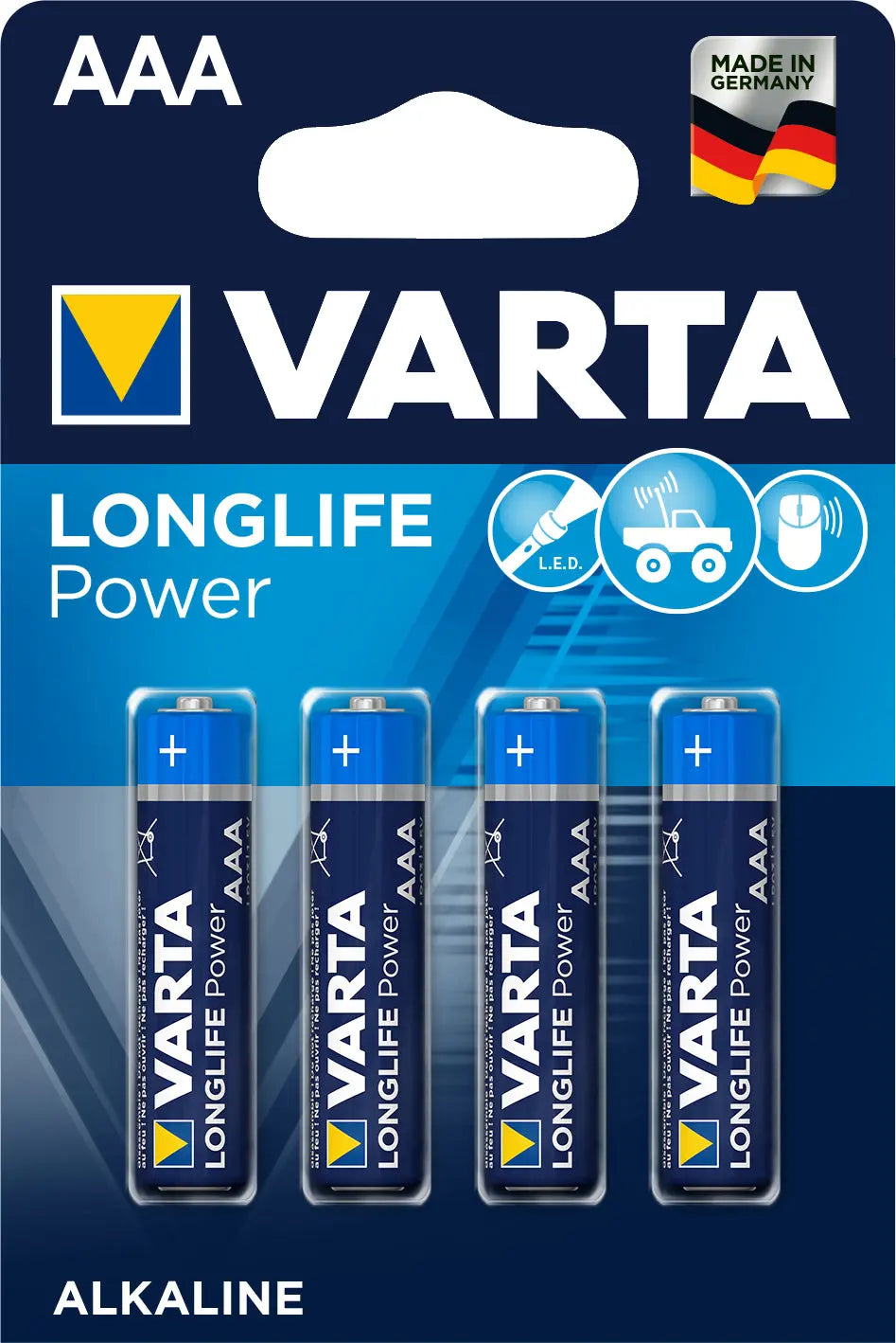 VARTA Batterie Longlife Power 04903 121 414 AAA/LR03, 4 Stück Idealshop