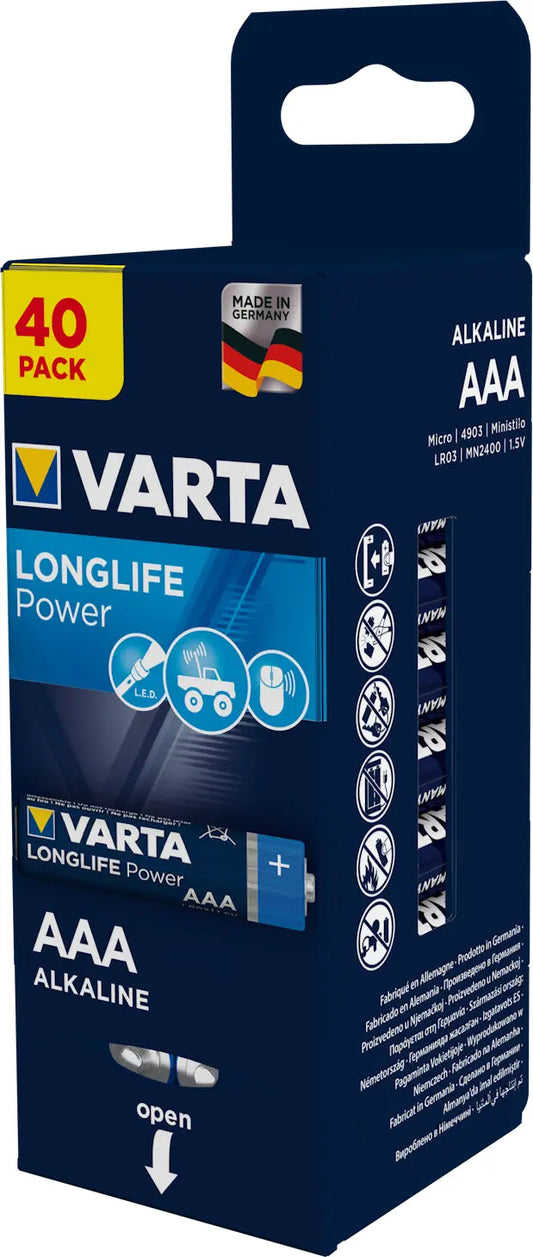 VARTA Batterie Longlife Power 4903121194 LR03/AAA 40er-Blister Idealshop