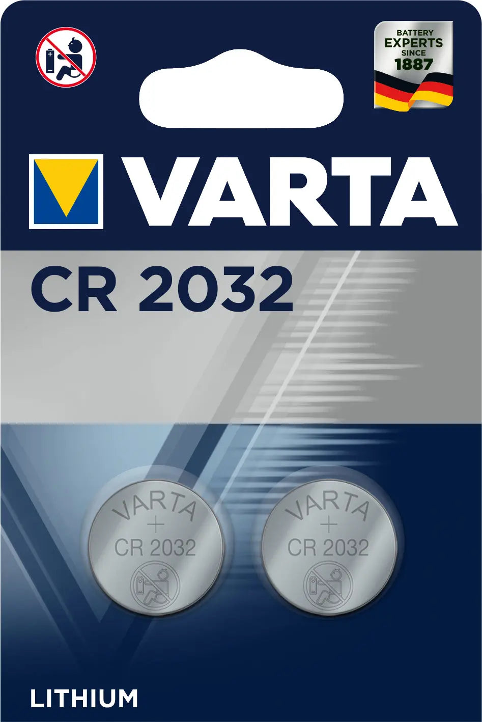 VARTA Knopfzelle 6032101402 CR2032, 2 Stück Idealshop