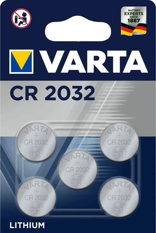 VARTA Knopfzelle CR2032, 5 Stück 6032101415 Idealshop