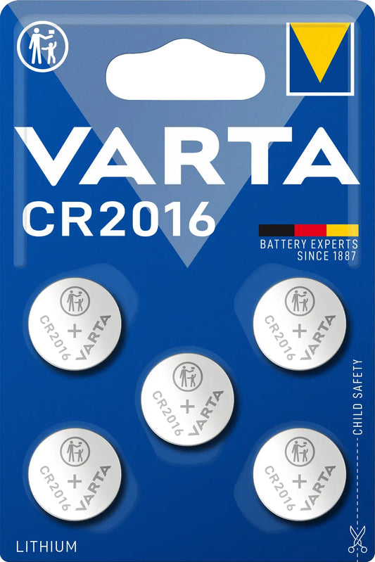 VARTA Knopfzellenbatterie 06016 101 415 CR2016 5 Stück Idealshop