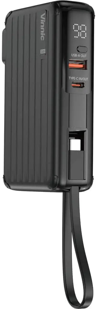 VINNIC PANGPOCHE 2-3-In-1 Travel VPPB-TR10G2-BK 65W,10k PB,GaN,TravelAdaptor Idealshop