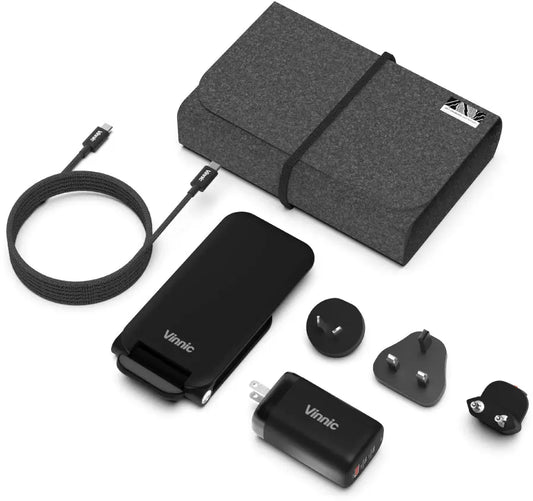 VINNIC Trivor 3-in-1 VPTK-31GTK Global Travel Kit, Black Idealshop