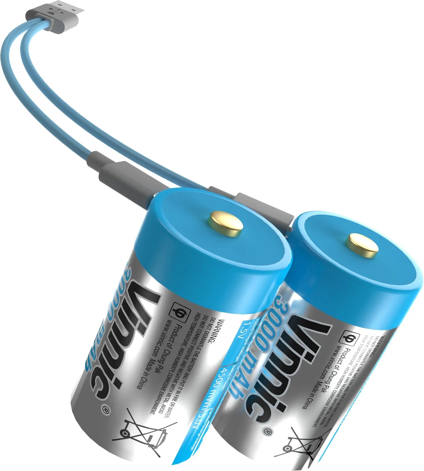 VINNIC USB Rech. Batt. C Type-C VPRB-UCC-2PC 3000mAh,Case,2pcs. Idealshop