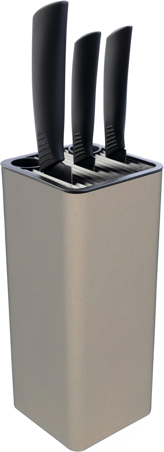 VIVANCO Messerset mit Block 20074-beige 3-teilig, beige Idealshop