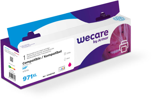 WECARE    Tinte 971XL rebuilt    magenta