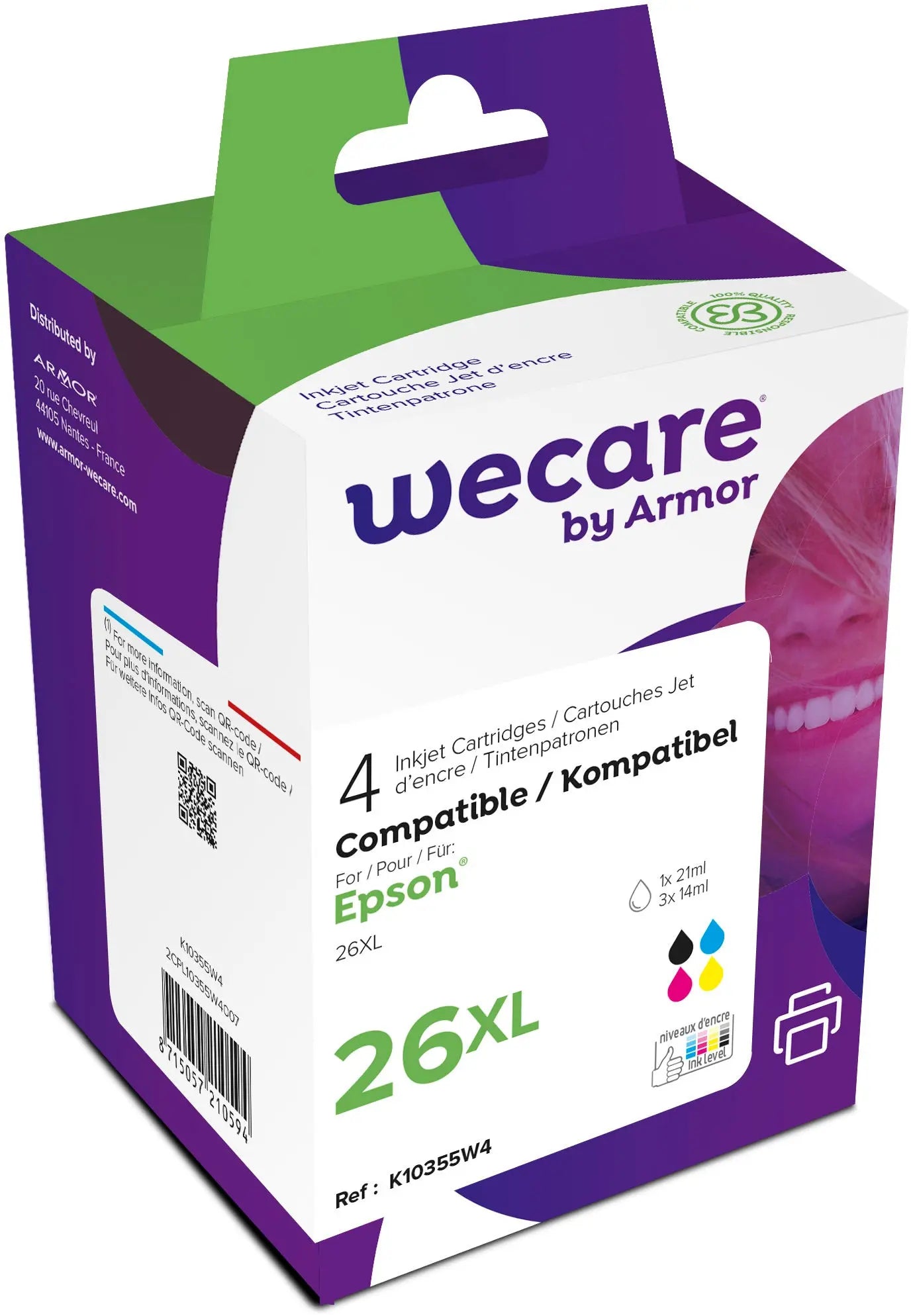 WECARE Multipack XL new built CMYBK T263640WE z.Epson XP 700/800 21/3x14ml Idealshop