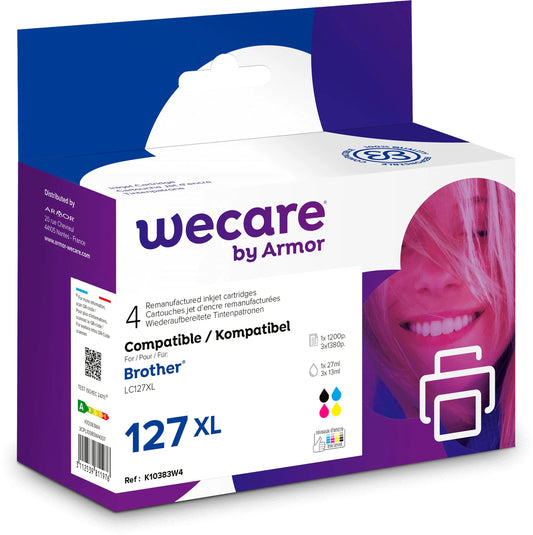 WECARE Multipack XL rebuilt CMYBK LC-127XLVAWE z.Brother DCP-J4110 27/3x13ml Idealshop