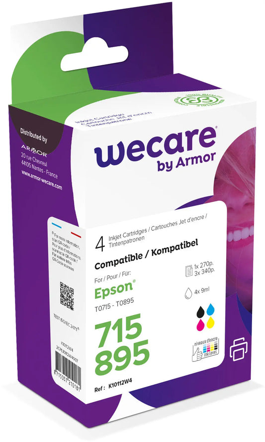 WECARE Multipack rebuilt CMYBK T071540WE z.Epson Stylus DX4000 4x9ml Idealshop