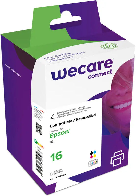 WECARE Multipack rebuilt CMYBK T162640WE z.Epson WF2010 5.7/3x3.2ml Idealshop