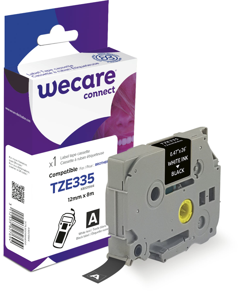 WECARE    Band, laminiert  weiss/schwarz