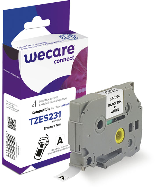 WECARE    Band, laminiert  schwarz/weiss