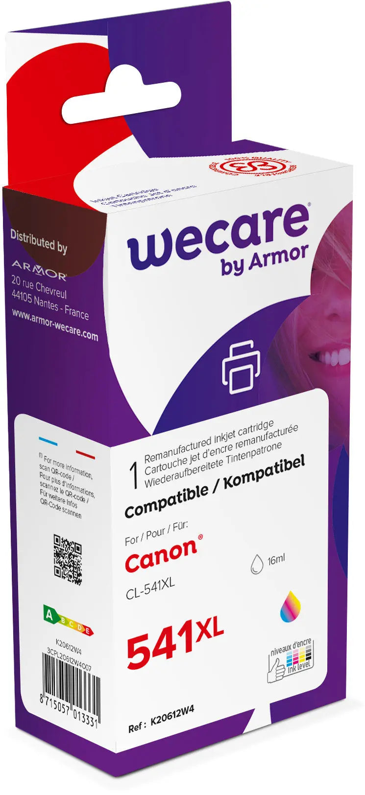 WECARE Tinte XL rebuilt color CL-541XLWE zu Canon PIXMA MG2150 16ml Idealshop