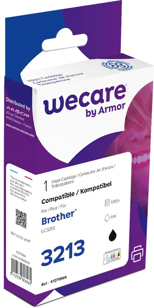 WECARE Tinte rebuilt schwarz LC-3213BKWE zu Brother DCP-J774DW 11ml Idealshop