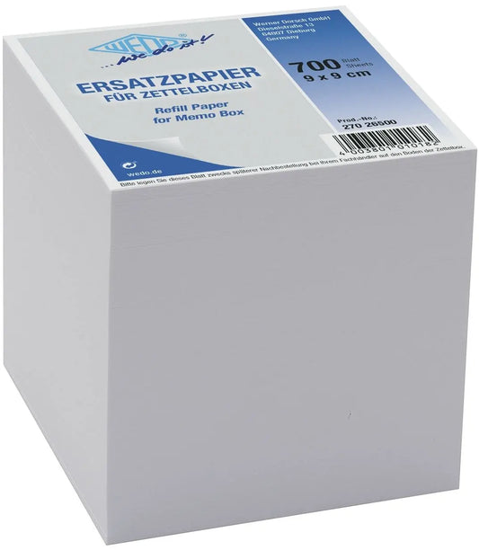 WEDO Ersatzzettel 9x9cm 27026500 lose 700Bl. weiss Idealshop