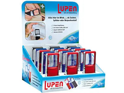 WEDO Rechtecklupe mit LED-Licht 271751599 15 Stück, Display Idealshop