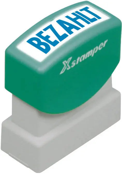XSTAMPER Stempel Bezahlt GE 10-B blau Idealshop