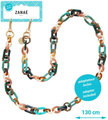 ZANAÉ Phone Necklace Blue Land 18330 Karma colored Idealshop