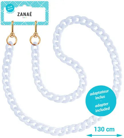 ZANAÉ Phone Necklace Crystal 17466 Summer Harmony white Idealshop