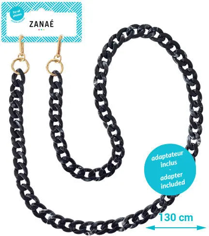 ZANAÉ Phone Necklace Marble Vibe 17379 Mineral Winter black Idealshop