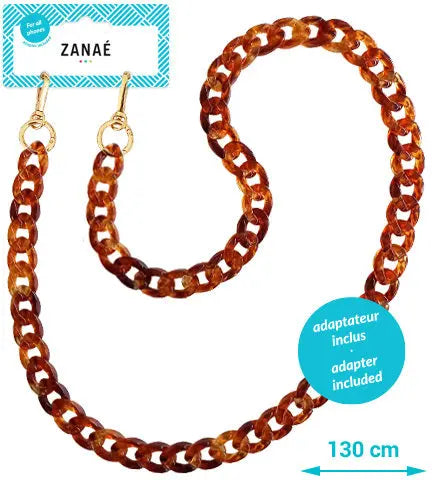 ZANAÉ Phone Necklace Tortoise Shell 17668 Mineral Spring red Idealshop