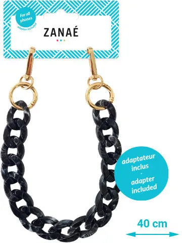 ZANAÉ Phone Wristlace Marble Vibe 17450 Mineral Winter black Idealshop