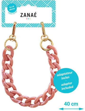 ZANAÉ Phone Wristlace Tortoise Shell 17174 Mineral Spring pink Idealshop