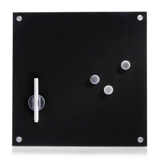 ZELLER Glas-Magnettafel 11602 schwarz, 40x40cm Idealshop