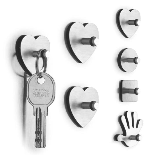 ZELLER Magnet-Set Haken 11209 Edelstahl, 3 Stk. ass Idealshop