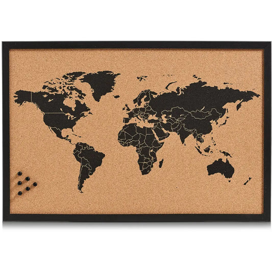 ZELLER Pinboard World 59x40 cm 11571 schwarz Idealshop