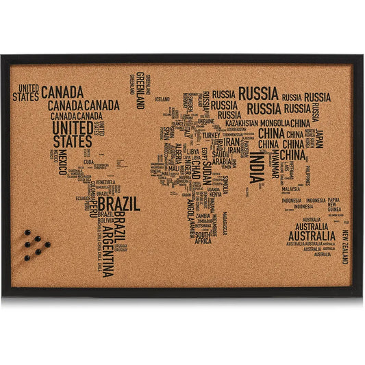ZELLER    Pinboard World letter 59x40 cm Idealshop